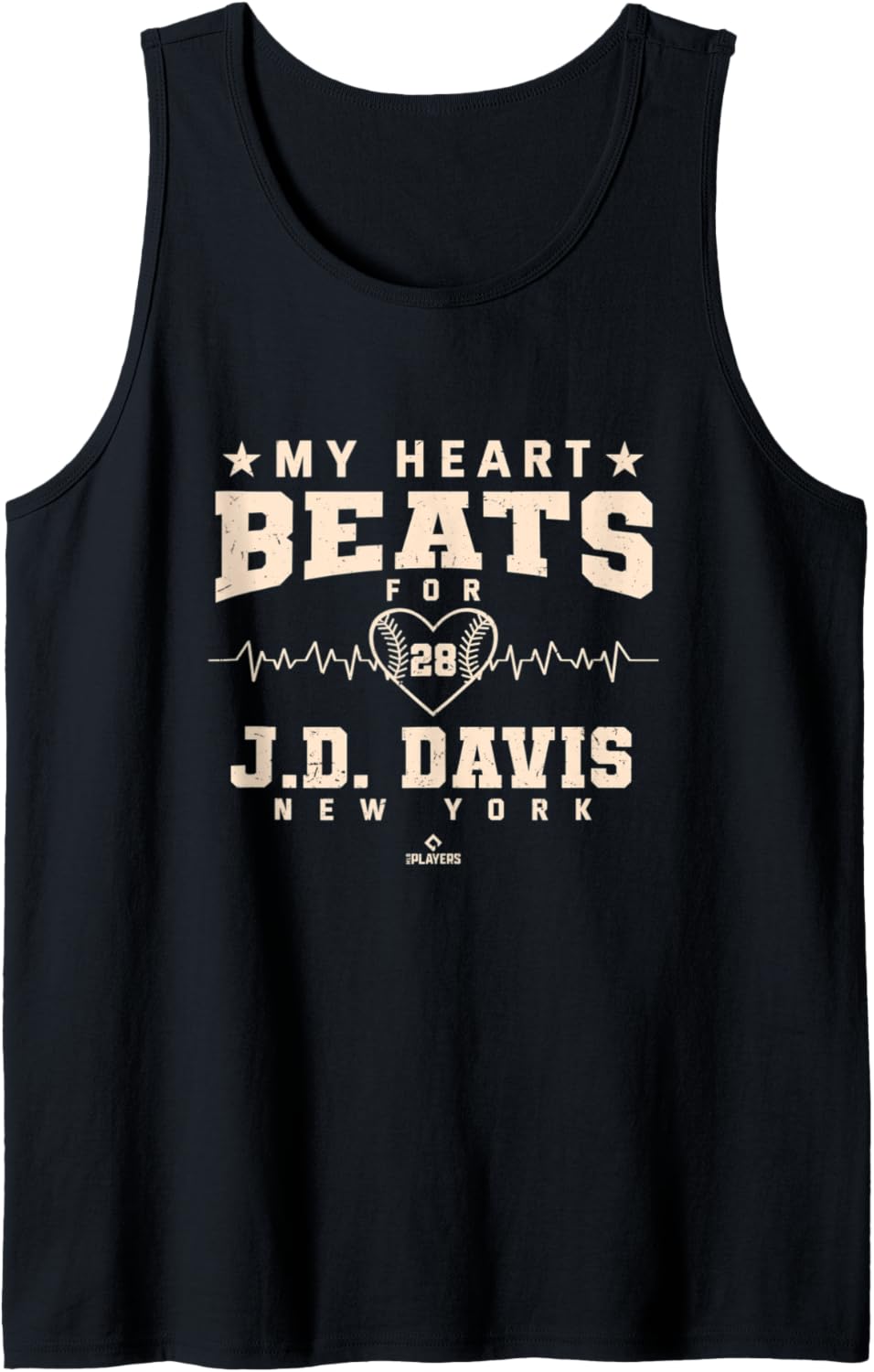 My Heart Beats for JD Davis Valentines Day Baseball Tank Top Tank Top | Trending 2025