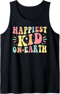 Groovy Happiest Kid On Earth Mothers Day Happiest Place Cute Tank Top Apparel | US Viral Pick | Perfect Gift Choice