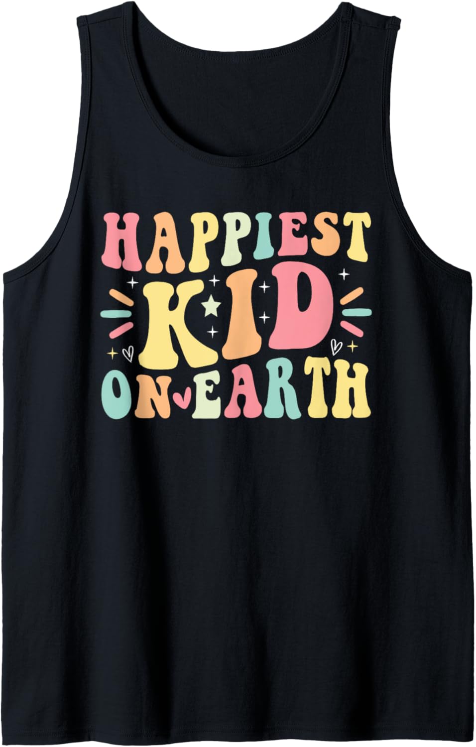 Groovy Happiest Kid On Earth Mothers Day Happiest Place Cute Tank Top Apparel | US Viral Pick | Perfect Gift Choice