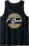 1st Grade Cheetah Print School Teacher Student First Grade Tank Top Tank Top High Search Demand Gift Ready