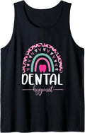 Dental Hygienist Leopard Rainbow Heart Cheetah Print Tooth Tank Top Tank Top Premium Print Gift Ready