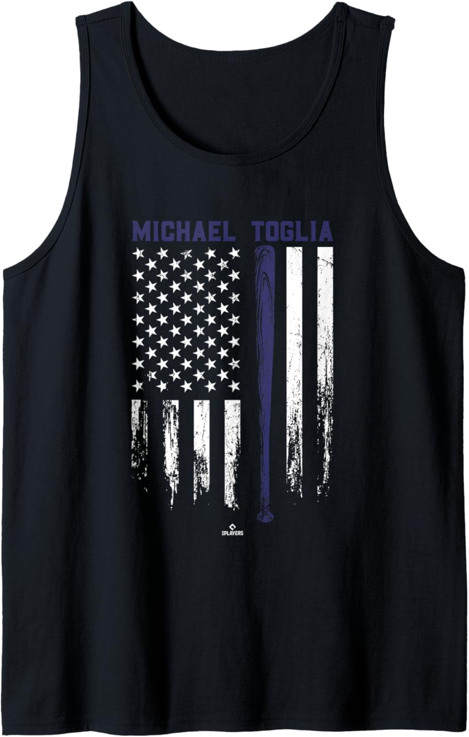 USA Flag Bat Michael Toglia Colorado Baseball MLBPA Tank Top Tank Top | Viral Streetwear Style