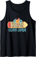 EIGHTH GRADE 8TH Pencil Leopard Cheetah Print Teacher Tank Top Tank Top Viral TikTok Find US Top Pick