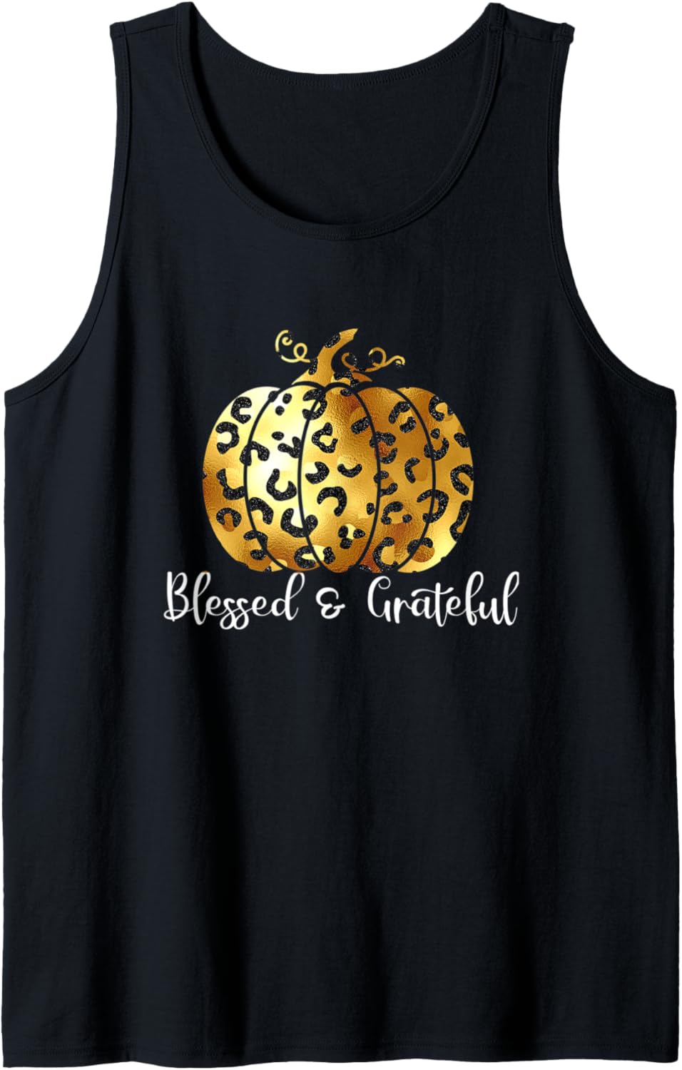 Cute Blessed Grateful Cheetah Pumpkin Thanksgiving Holiday Tank Top Tank Top High Search Demand Hot Right Now