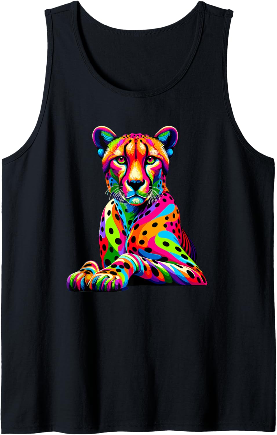 Pop Art Cheetah Lover Wildlife Safari Zoo Cheetahs Tank Top Tank Top Trending US Best Seller Look