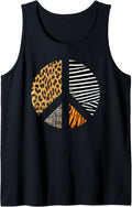 Animal Print Peace Sign Leopard Cheetah 60s 70s Costume Tank Top Tank Top High Search Demand Gift Ready