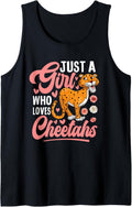 Funny Just A Girl Who Loves Cheetahs Leopard Print Cat Lover Tank Top Tank Top Premium Print Gift Ready