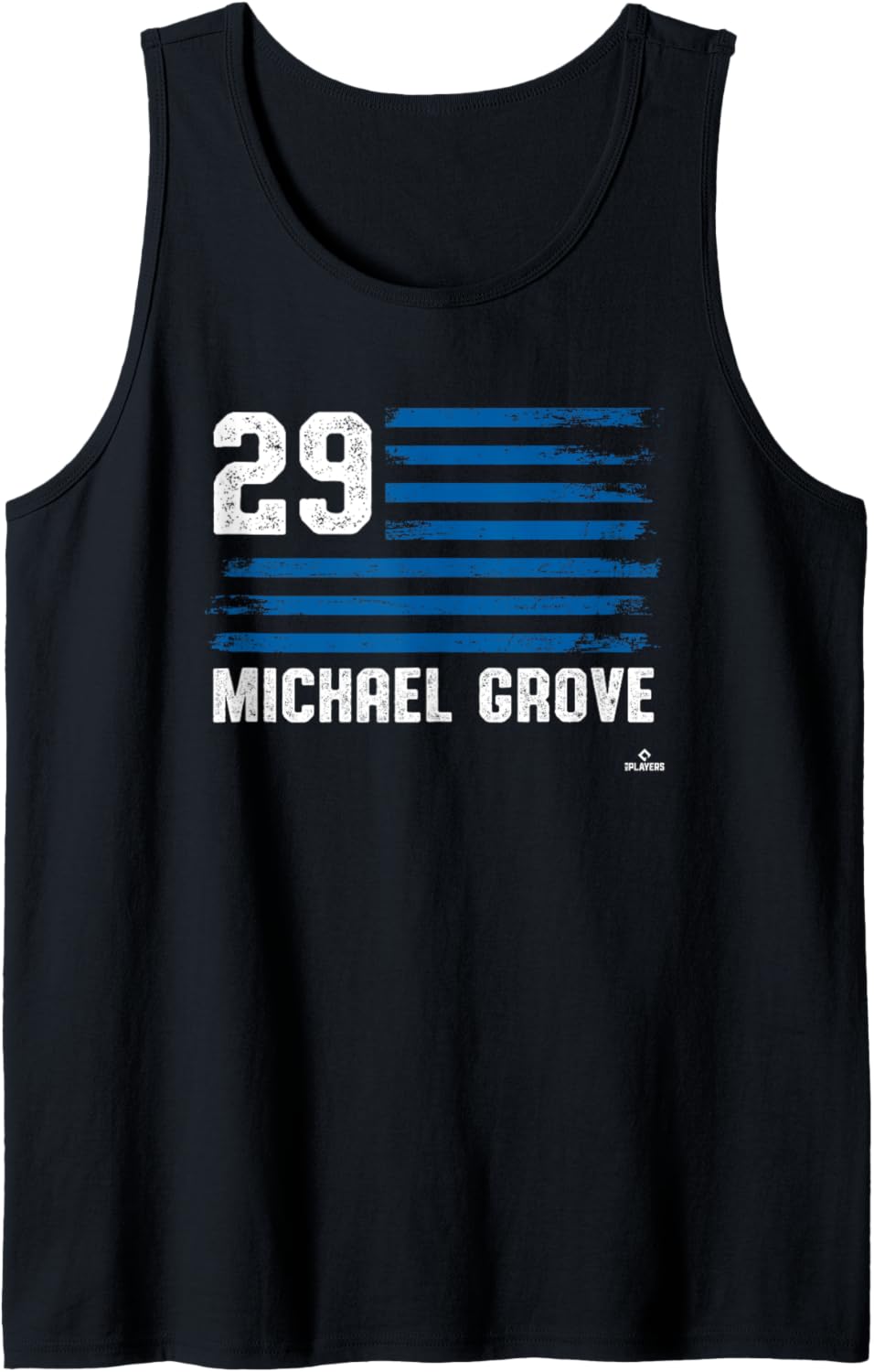 Flag Stripes Michael Grove Los Angeles Baseball MLBPA Tank Top Tank Top | Perfect Gift Idea