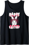 Happy Easter Bunny Rabbit Cheetah Leopard Print Tank Top Tank Top Premium Print US Top Pick