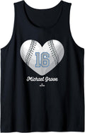 Baseball Heart Number Michael Grove Los Angeles MLBPA Tank Top Tank Top | Viral Streetwear Style