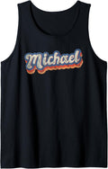 Michael Personalized Name Shirt Custom Lettering 70's Tank Top Tank Top | Premium Quality