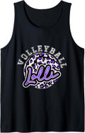 Leopard Cheetah Volleyball Purple Lolli Shirt Womens Trendy Tank Top Tank Top Premium Print Everyday Wear
