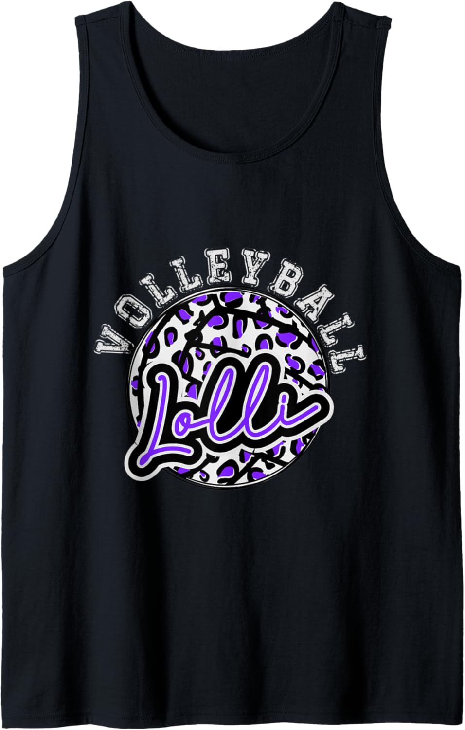 Leopard Cheetah Volleyball Purple Lolli Shirt Womens Trendy Tank Top Tank Top Premium Print Everyday Wear