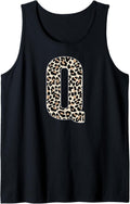 Leopard Print Cheetah Print Animal Print Letter Q Cat Tank Top Tank Top Trending US Fan Favorite