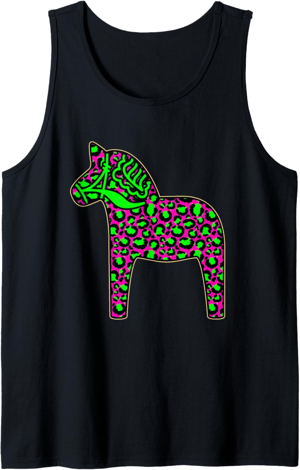 Leopard Cheetah Print Dala Horse Horse Nordic Tank Top Tank Top Streetwear Style Best Seller Look