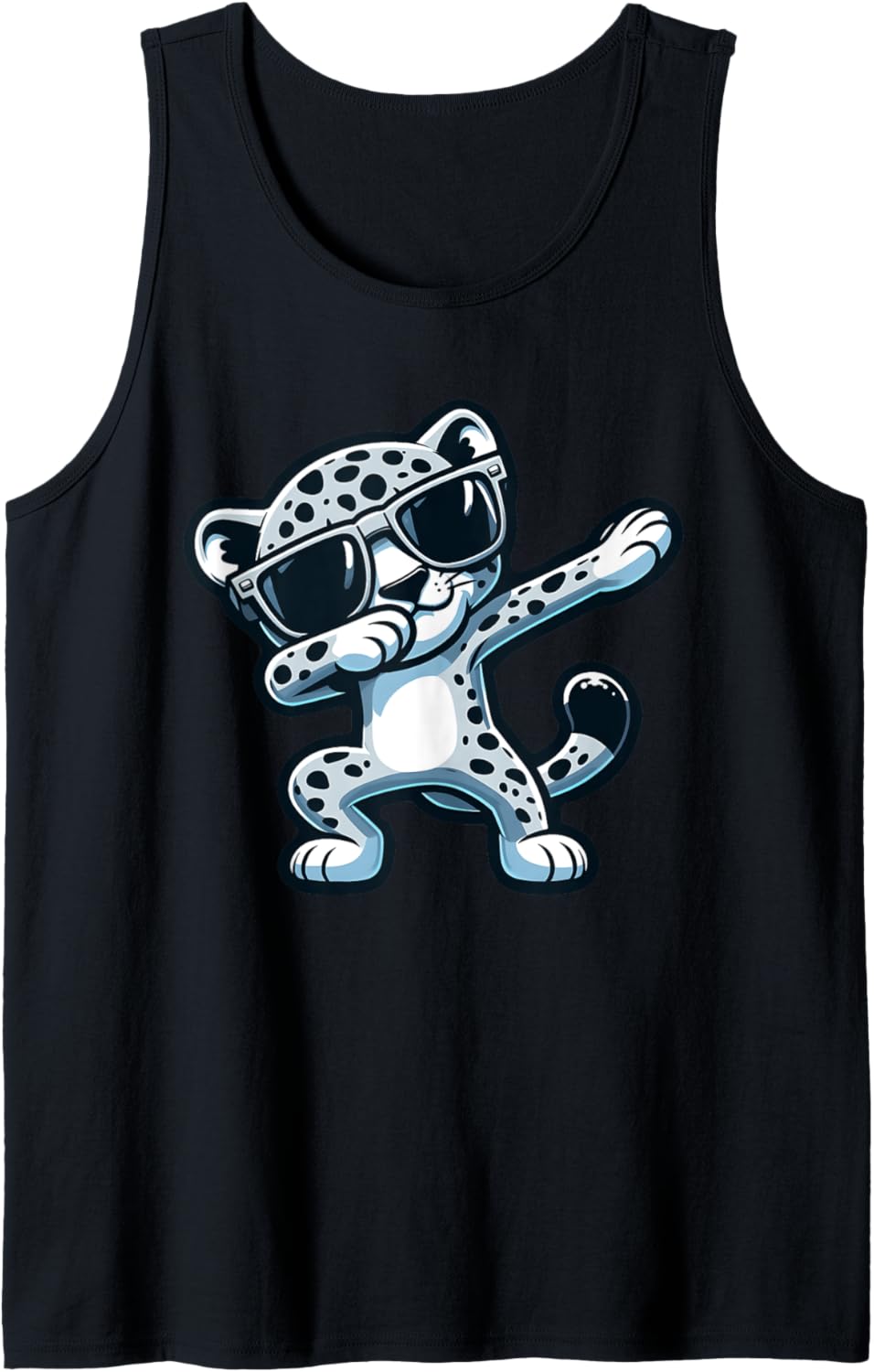 Cool Dabbing Leopard Cheetah Boys Girls Kids Dancing Lover Tank Top Tank Top High Search Demand US Top Pick
