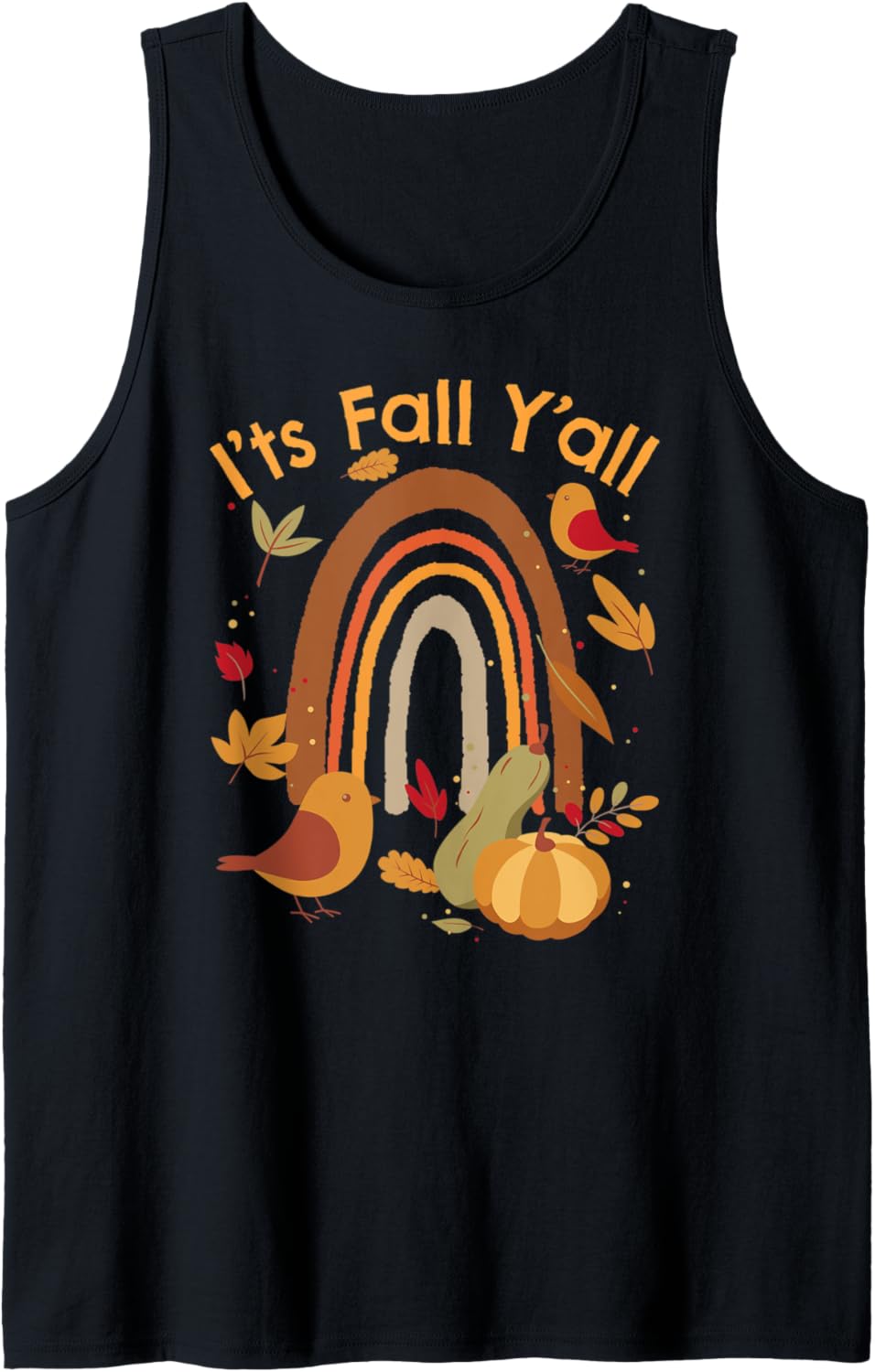 Happy Fall Its Fall Y All Rainbow Cheetah Girl Thanksgiving Tank Top Tank Top Viral TikTok Find Fan Favorite