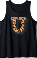 Cute Letter U Initial Name Leopard Cheetah Animal Print Tank Top Tank Top Comfort Fit US Top Pick