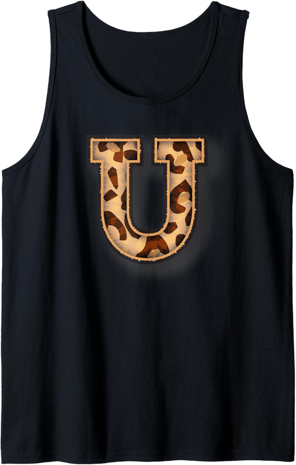 Cute Letter U Initial Name Leopard Cheetah Animal Print Tank Top Tank Top Comfort Fit US Top Pick