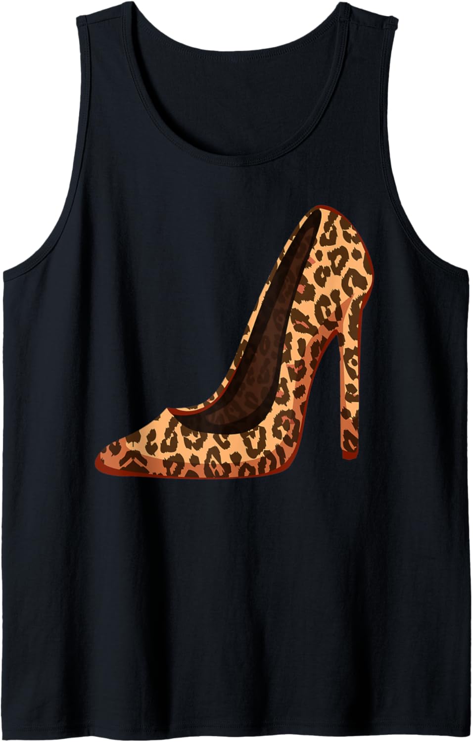 Funny Leopard Animal Print High Heels Gift Women Stiletto Tank Top Tank Top Streetwear Style US Top Pick