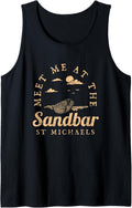 Meet Me at the Sandbar St Michaels Summer Maryland Tropical Tank Top Tank Top | Viral Streetwear Style
