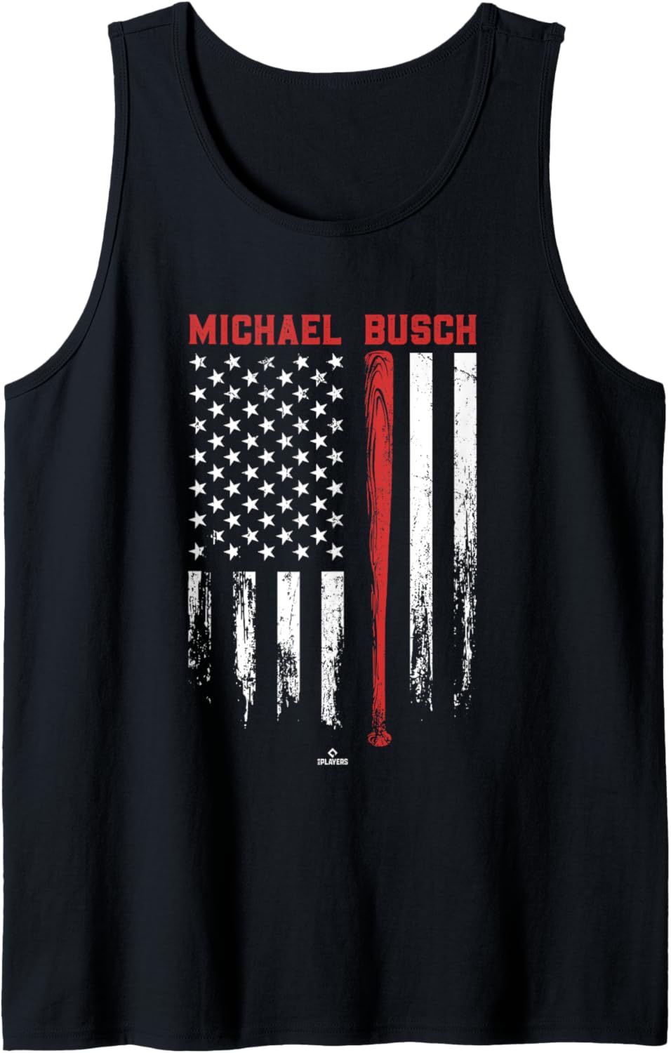 USA Flag Bat Michael Busch Chicago Baseball MLBPA Tank Top Tank Top | Trending 2025
