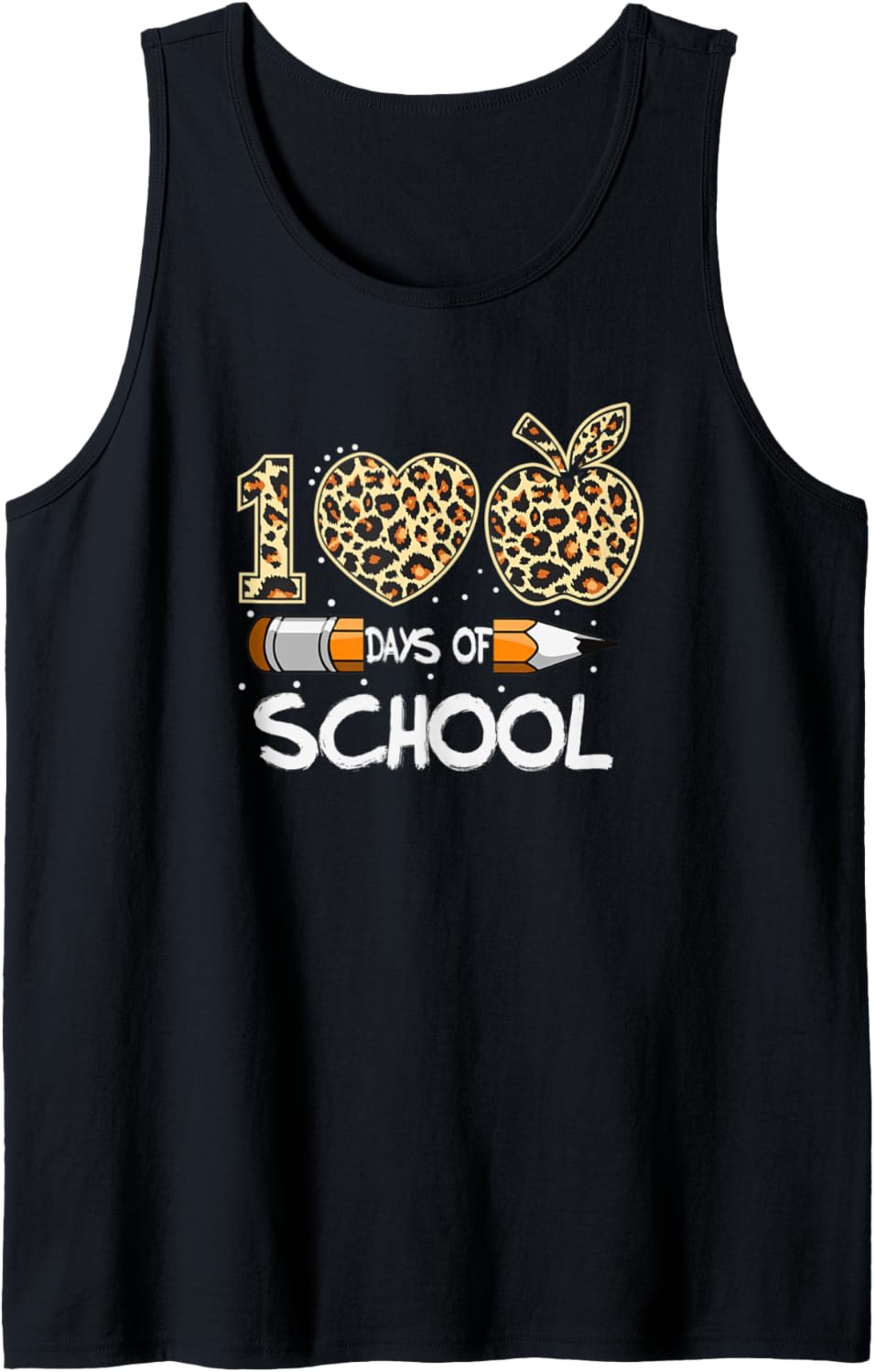 100 Days of School 100th Day Animal print cheetah Tank Top Tank Top Comfort Fit US Top Pick