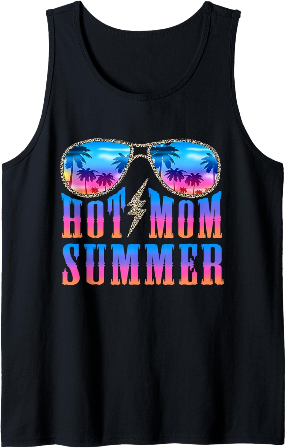 Hot Mom Summer Cheetah Print Summer Beach Sunglasses Tank Top Tank Top Trending US US Top Pick