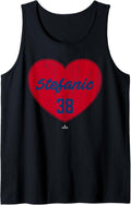 Distressed Heart Michael Stefanic Los Angeles Baseball MLBPA Tank Top Tank Top | Premium Quality