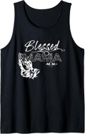 Blessed Mama Mom Life Cheetah Print Leopard Skin Cute Top Tank Top Tank Top Streetwear Style Gift Ready