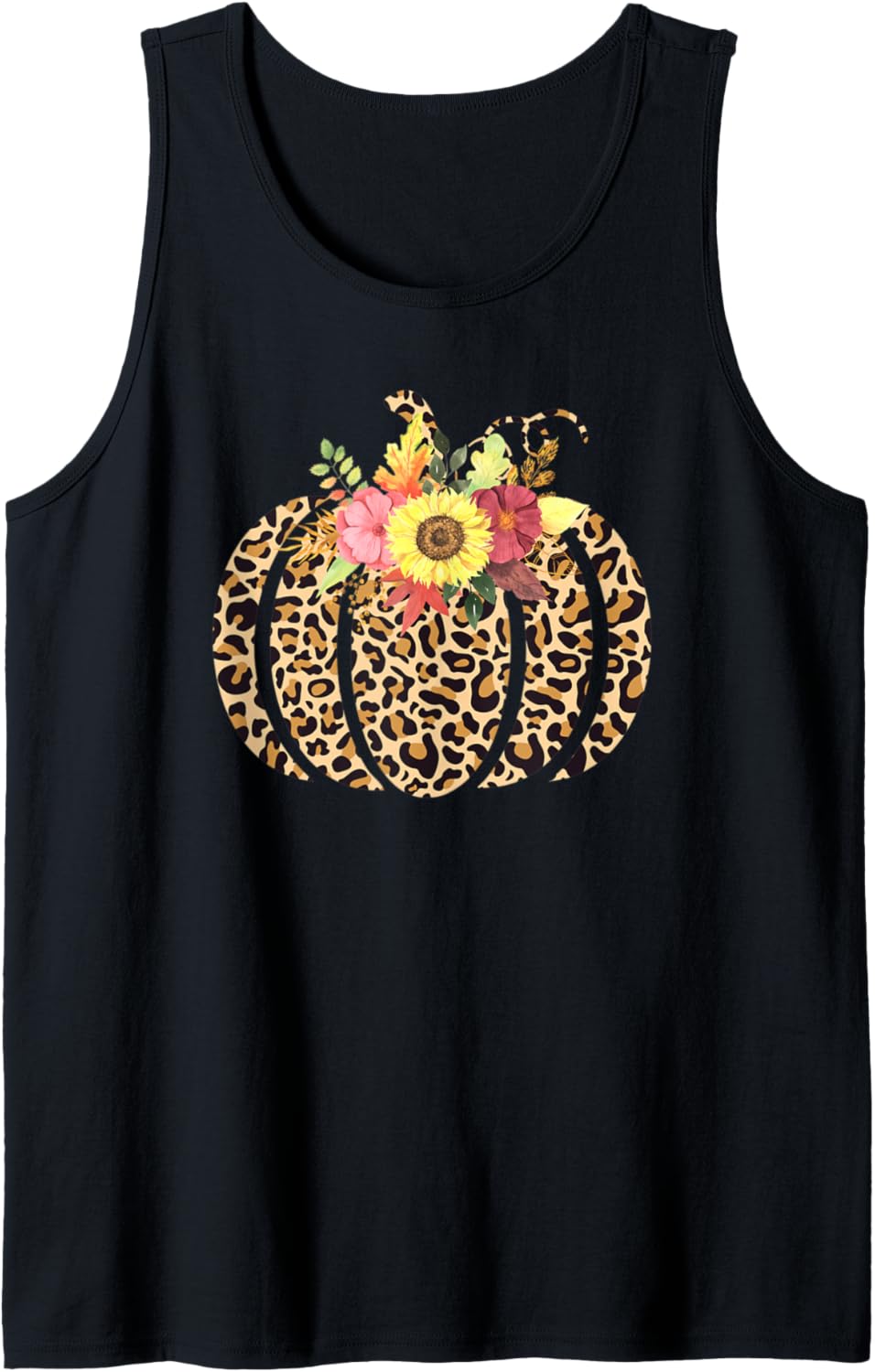 Halloween Pumpkin Hello Fall Plaid Leopard Cheetah Print Tank Top Tank Top Trending US Hot Right Now