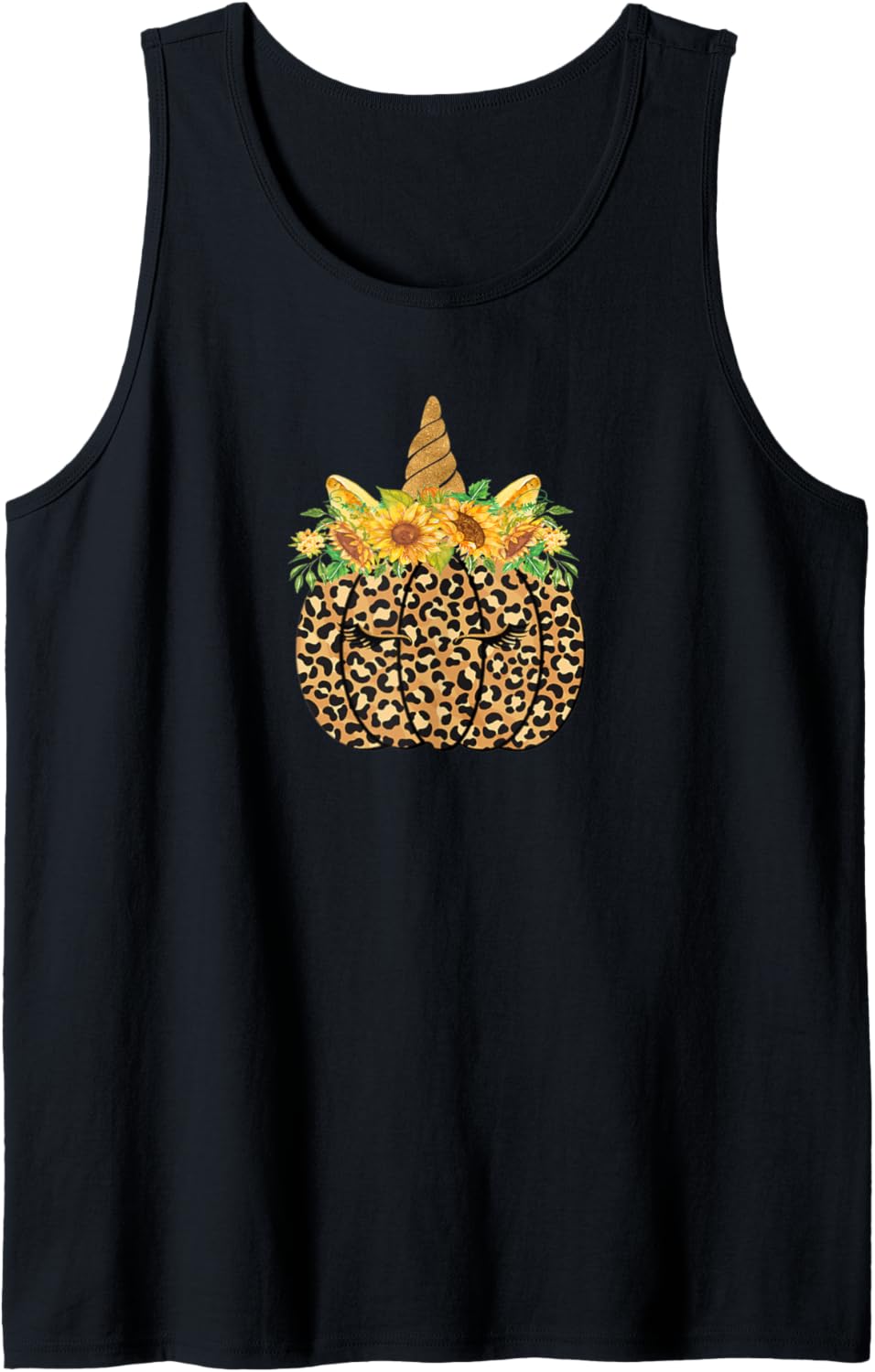 Cute Unicorn Pumpkin Sunflower Cheetah Print Thanksgiving Tank Top Tank Top High Search Demand Best Seller Look