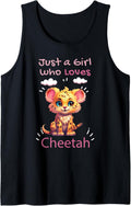 Just A Girl Who Loves Cheetahs Shirt Female Cheetah Girls Tank Top Tank Top Comfort Fit US Top Pick