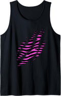 Zebra Skin Print Torn Claw Tank Top Tank Top Premium Print Hot Right Now