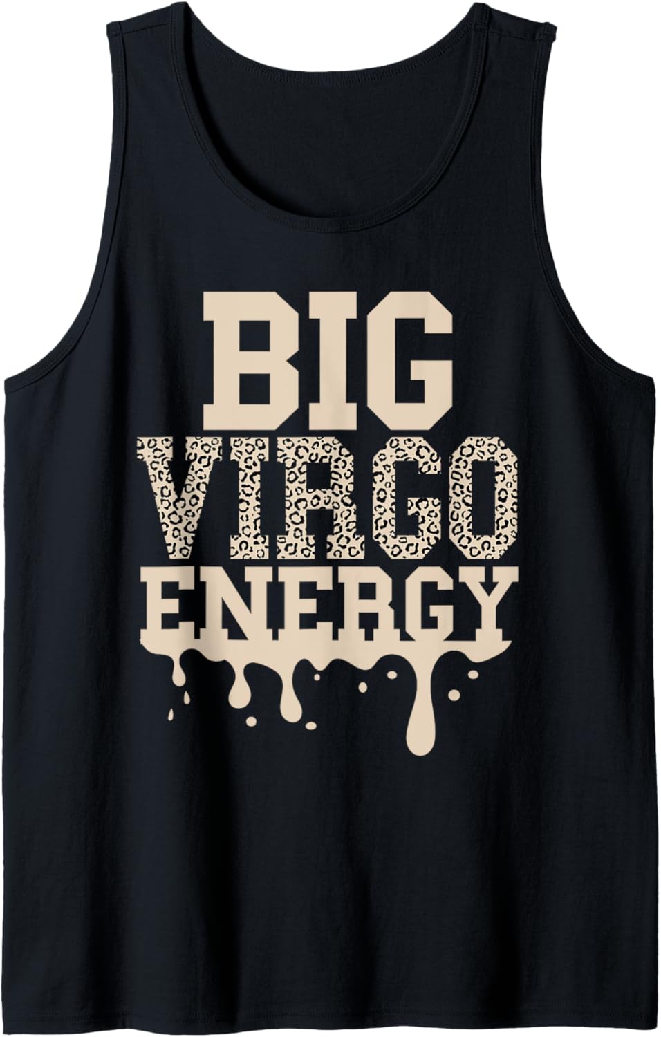 Big Virgo Energy Drip Melanin Women Leopard Cheetah Virgo Tank Top Tank Top Streetwear Style Everyday Wear