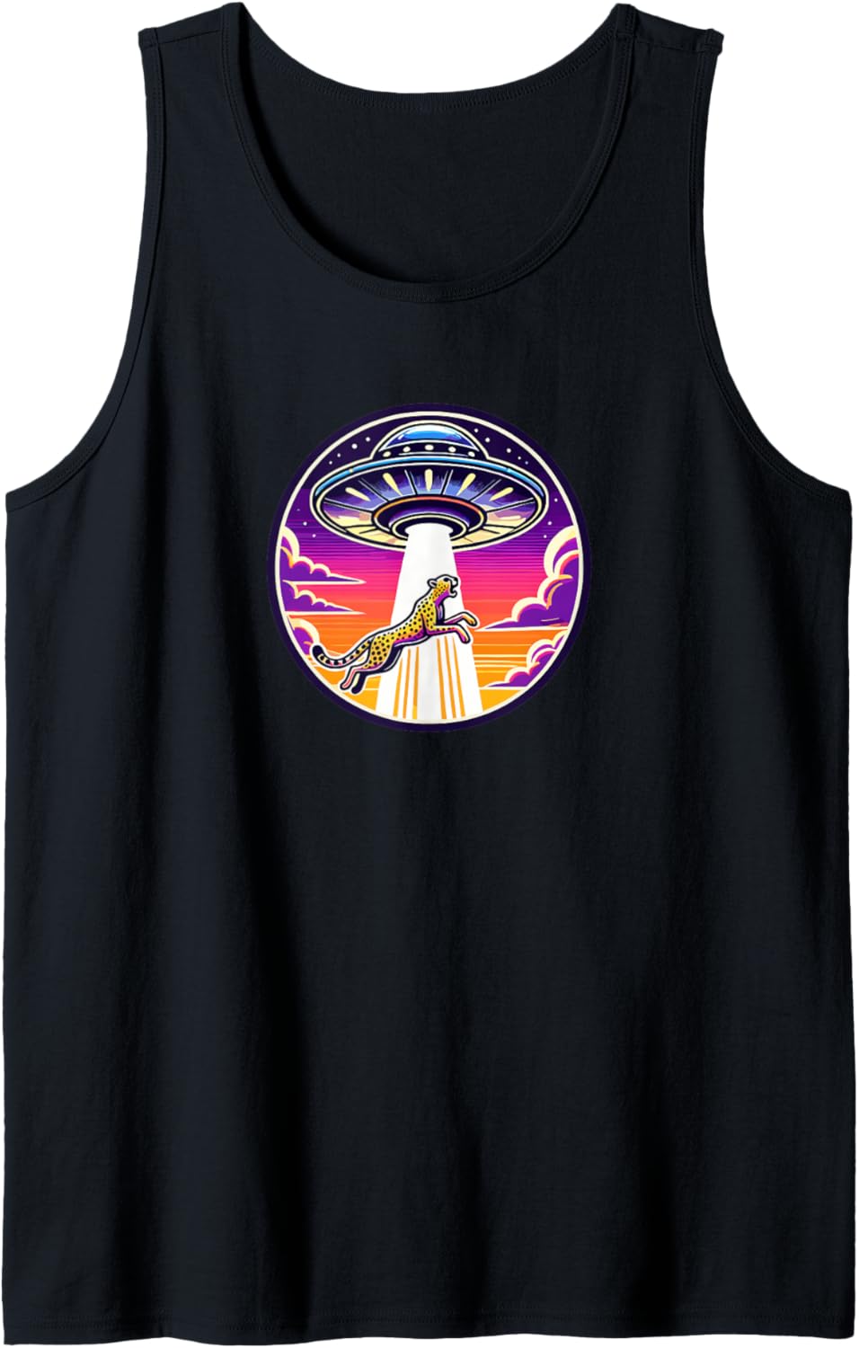 Cheetah Abducted Alien Spacecraft Outer Space Abduction Tank Top Tank Top Viral TikTok Find Fan Favorite
