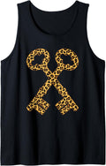 Cross Key Print with Leopard Pattern Tank Top Tank Top Viral TikTok Find US Top Pick