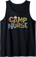 Funny CAMP NURSE Leopard Print Summer Campground Medical Tank Top Tank Top High Search Demand Fan Favorite