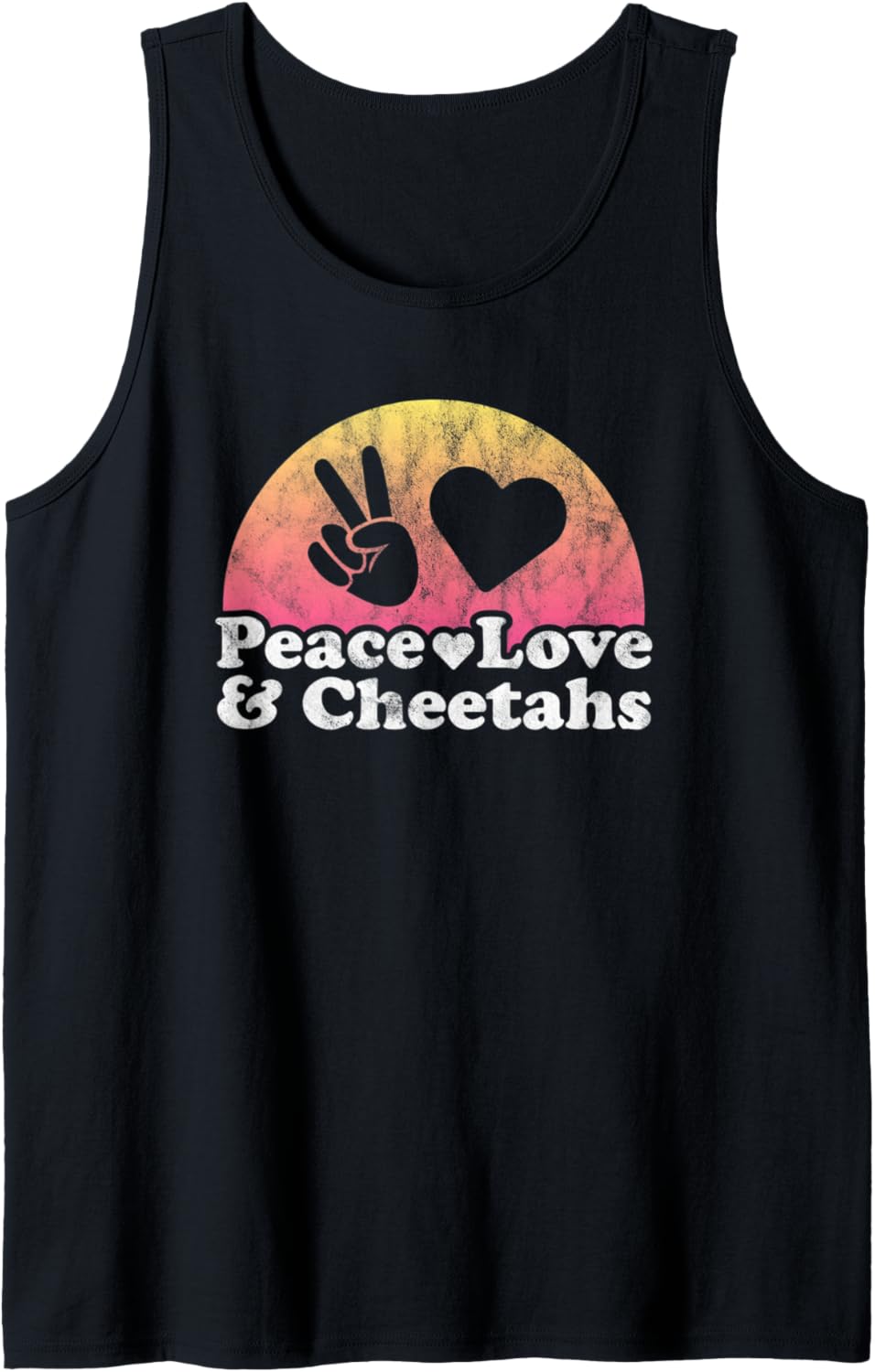 Peace Love and Cheetahs Cheetah Tank Top Tank Top Premium Print Hot Right Now