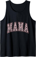 MAMA Pink Leopard Cheetah Print Cute Large Letters Tank Top Tank Top High Search Demand Best Seller Look