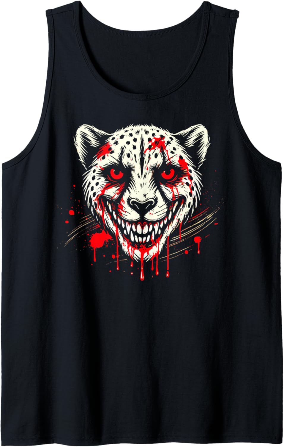 Cheetah Halloween Costume Adults Scary Creepy Cheetah Killer Tank Top Tank Top Comfort Fit US Top Pick
