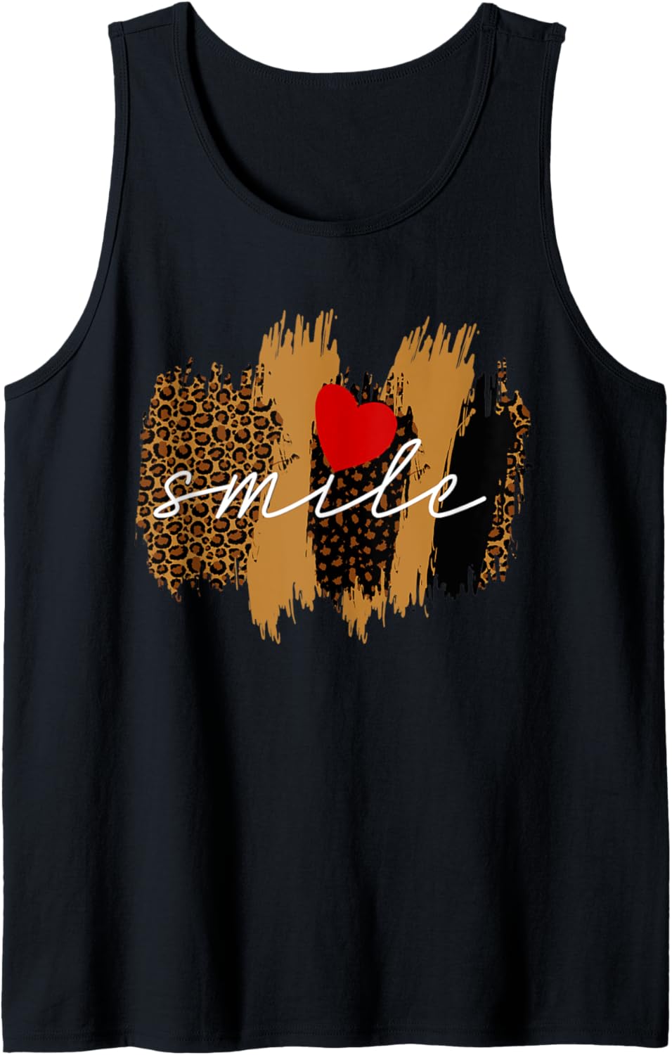 Smile Heart Shirt Trendy Love Leopard Cheetah Animal Print Tank Top Tank Top Trending US Best Seller Look