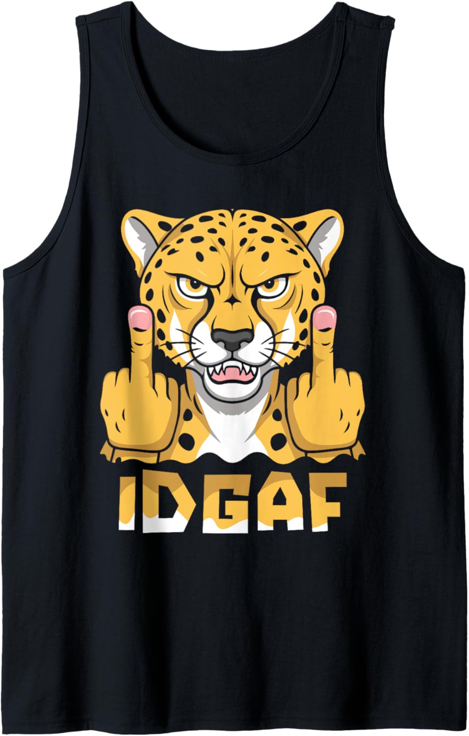 Cheetah Big African Cat Idgaf Tank Top Tank Top Comfort Fit Fan Favorite