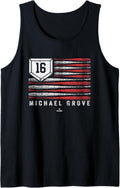 Vintage US Flag Baseball Stripes Michael Grove MLBPA Tank Top Tank Top | Everyday Casual Wear