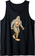 Funny Leopard Print Bigfoot Gift Cute Primate Safari Kids Tank Top Tank Top Comfort Fit Best Seller Look