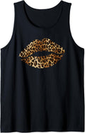 Leopard Lips Trendy Kiss Mouth Women Cheetah Animal Print Tank Top Tank Top Streetwear Style Best Seller Look