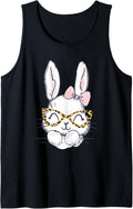 Cute Easter Bunny with cheetah glasses for the mom or girl Tank Top Tank Top Viral TikTok Find Fan Favorite