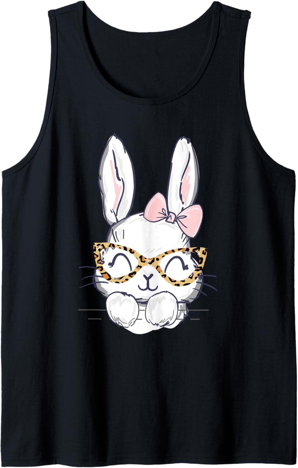 Cute Easter Bunny with cheetah glasses for the mom or girl Tank Top Tank Top Viral TikTok Find Fan Favorite