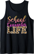 School Counselor Life Leopard Cheetah Print Appreciation Tank Top Tank Top Premium Print Everyday Wear