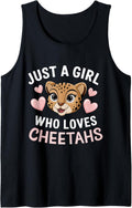 Just A Girl Who Loves Cheetahs Cheetah Cat Lover Women Girls Tank Top Tank Top Streetwear Style Fan Favorite